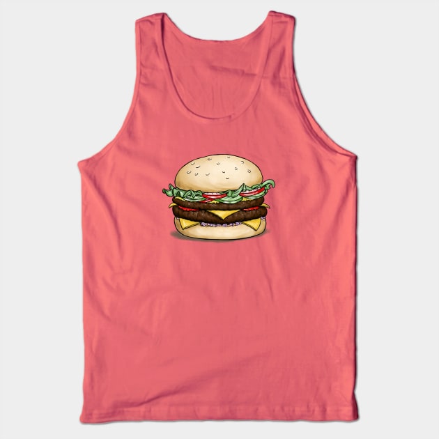 Cheeseburger Tank Top by Space Penguin Studios 